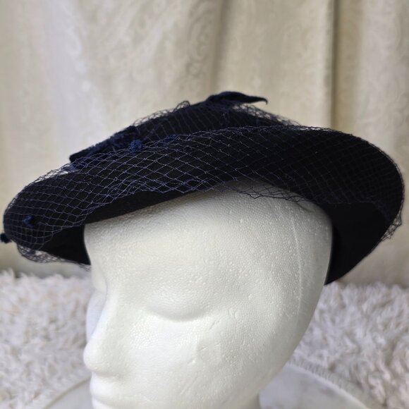 Vintage Wool Fascinator Hat From The 1940's - Picture 7 of 12